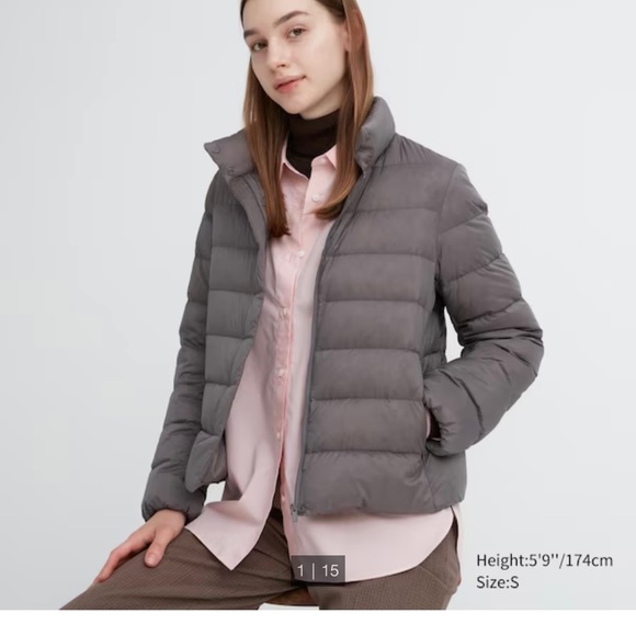 Uniqlo Ultra Light Down Jacket XL Grey with luminous shimmer - Picture 1 of 4